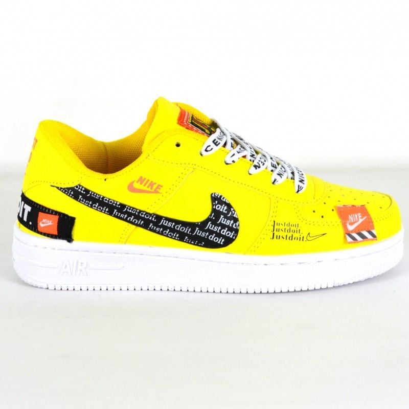Nike Air Force 1 x OFF White, желтый, кожа, женские