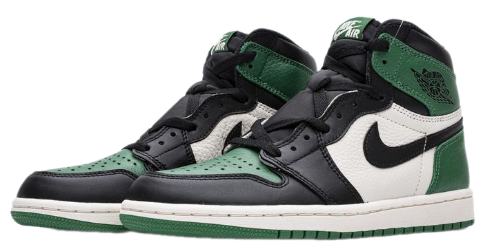 Nike Air Jordan 1 Mid White/Black/Green зимние