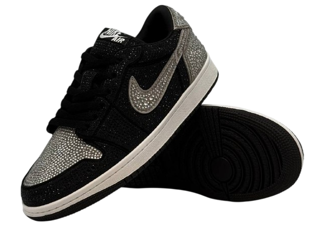 Nike Air Jordan 1 Retro Low x Swarovski 'Stealth'